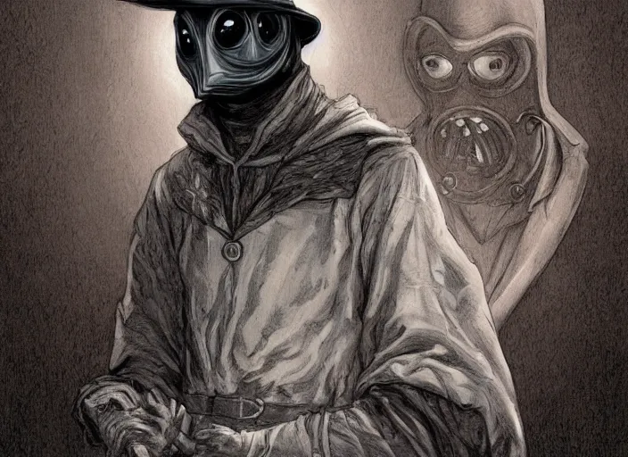 Image similar to a highly detailed plague doctor portrait of stephen strange, james gurney, james jean