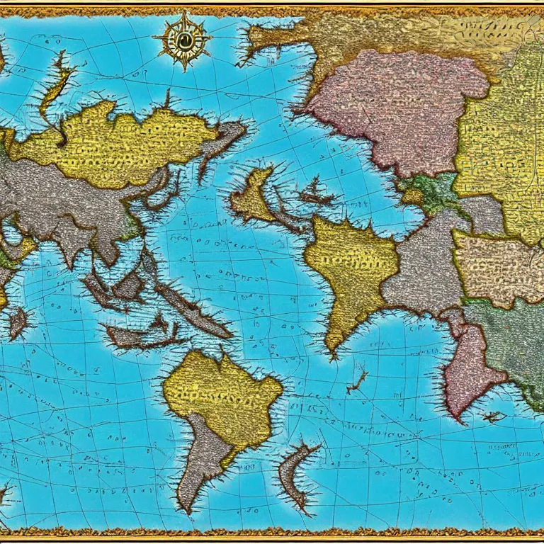 Prompt: realistic anbennar world map, 4k, hyper detailed.