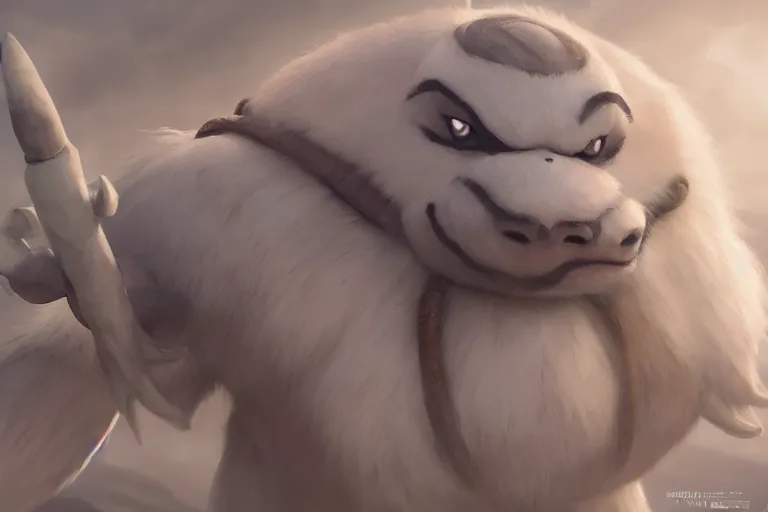 Image similar to Appa from the last Airbender , made by Stanley Artgerm Lau, WLOP, Rossdraws, ArtStation, CGSociety, concept art, cgsociety, octane render, trending on artstation, artstationHD, artstationHQ, unreal engine, 4k, 8k,