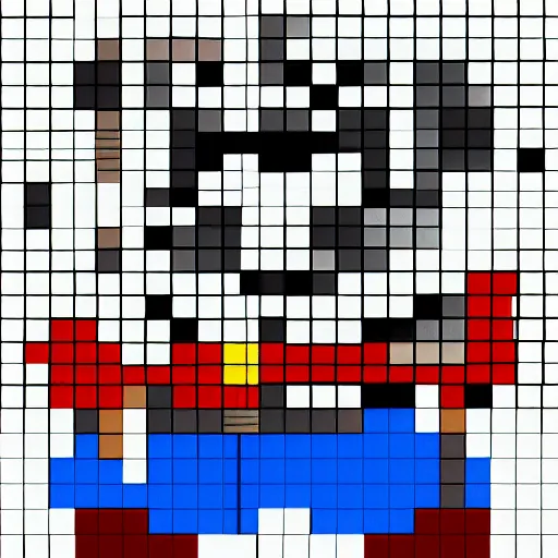 mario pixel grid