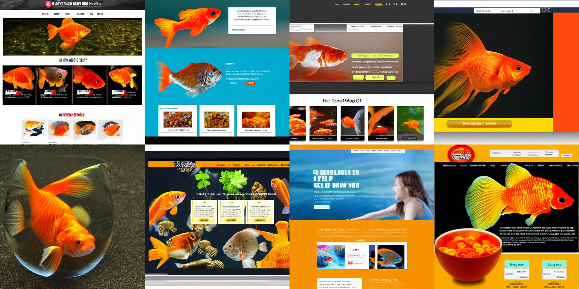 Prompt: simple one page website for daily deals site that sells a goldfish bowl