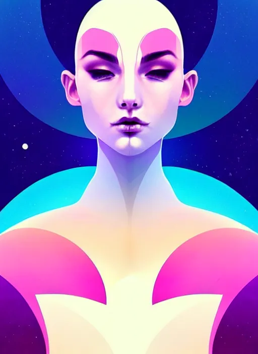 Prompt: symmetry!! poster of space concepts, minimal elegant, colorful, artstation, concept art, smooth, cosmic, soft light, illustration, art by artgerm