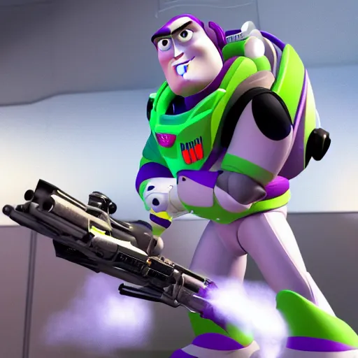 Prompt: Buzz Lightyear in Call of Duty, highly detailed, high quality, HD, 4k, 8k, Canon 300mm, professional photographer, 40mp, lifelike, top-rated, award winning, realistic, sharp, no blur, edited, corrected, trending