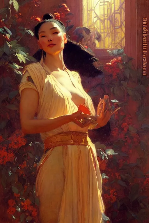 Image similar to taoism, painting by gaston bussiere, greg rutkowski, j. c. leyendecker, artgerm