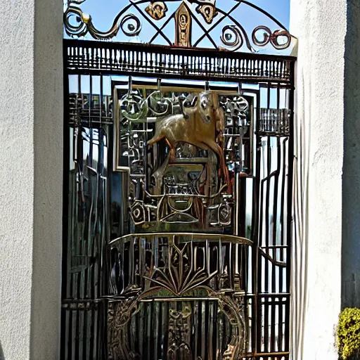 Image similar to art deco gate to heaven