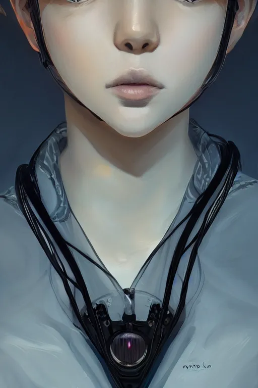 Prompt: classy elegant sophisticated very up close portrait of a boy, ultra detailed wire decoration, big eyes, huge mechanics flying jet backpack fantasy art by nixeu and guweiz and ilya kuvshinov, sleek curves, intricate sharp focus, trending on artstation hq, deviantart, pinterest, unreal engine 5, 4 k uhd image