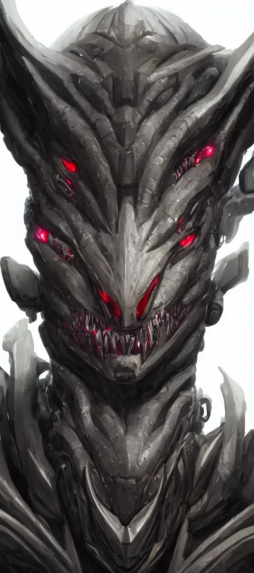 Image similar to Cyborg dragon portrait, artstation