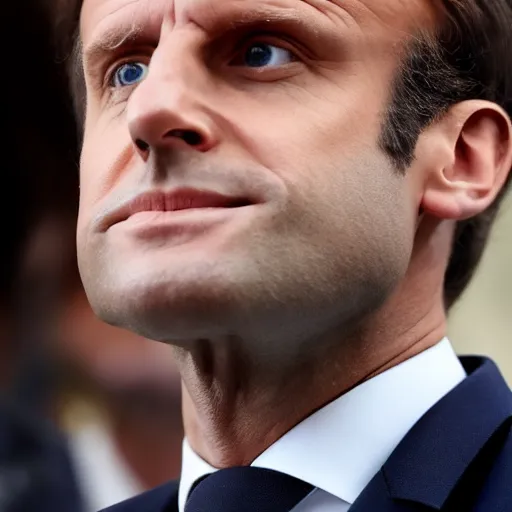 Image similar to official presidential portrait of emmanuel macron