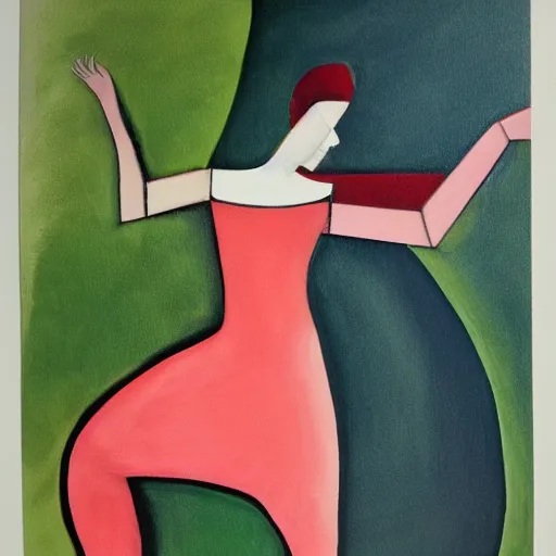 Image similar to ballet dancer cubist