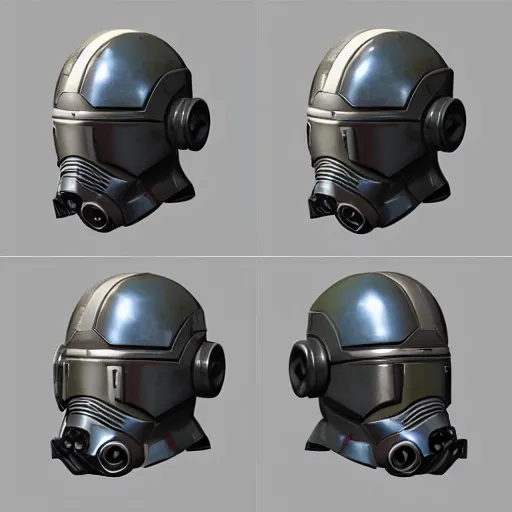 Image similar to an astromech-punk cyberpunk space pilot mask and helmet for a mech suit, sculpted in zbrush in the style of anthony chong jones, trending on art station