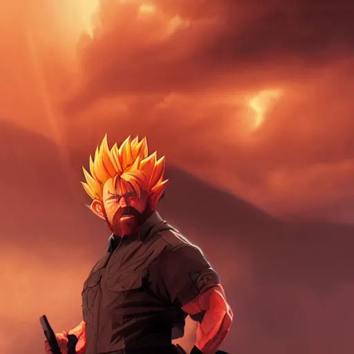 Prompt: chuck norris going super saiyan, dramatic lighting, cinematic, establishing shot, extremly high detail, photorealistic, cinematic lighting, storm, post processed, concept art, artstation, matte painting, style by greg rutkowsky