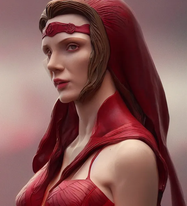 Prompt: a stoic sculpture of scarlet witch, nostalgia, very detailed texture, realistic shaded lighting, studio quality, digital art, dynamic background, unreal engine 5 rendered, octane rendered, pinnacle studio, naturel, trending on artstation, art style by ilya kuvshinov, katsuhiro, artgerm, jeremy lipkin, michael garmash, nixeu