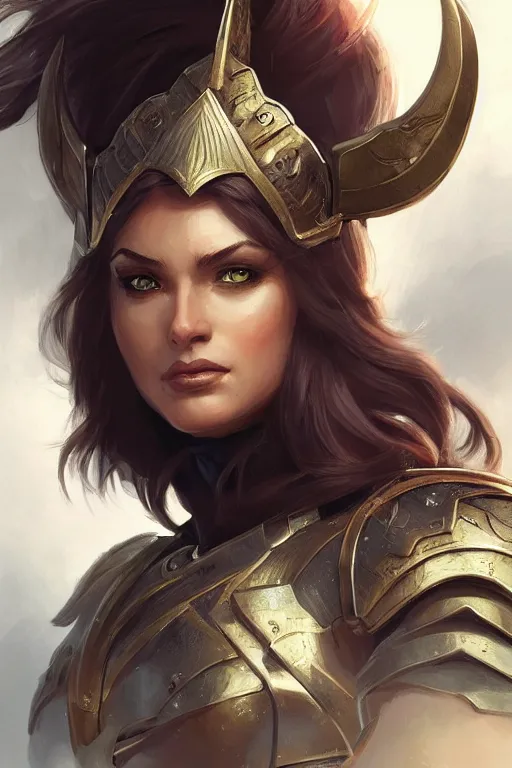 Image similar to amazon valkyrie athena, d & d, fantasy, portrait, highly detailed, headshot, digital painting, trending on artstation, concept art, sharp focus, illustration, art by artgerm and greg rutkowski and magali villeneuve