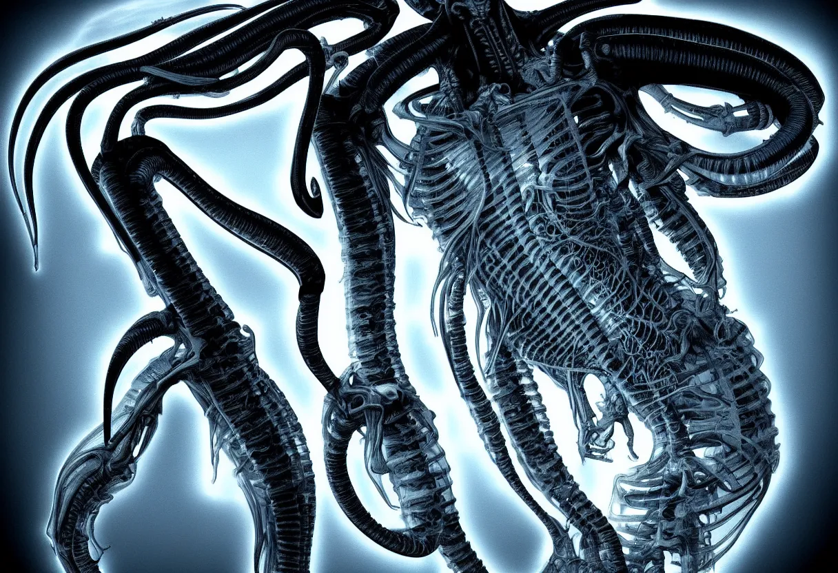 Image similar to x - ray of a xenomorph