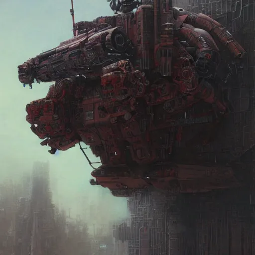 Prompt: detailed giant mech robot with head of anthropomorphic shiba inu, dark fantasy background, intricate, highly detailed, smooth, artstation, painted by wayne barlowe, greg rutkowski, zdislav beksinski, francis bacon