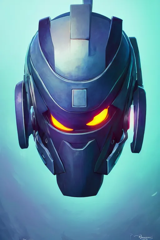 Image similar to epic robot ninja mask helmet stylized as fornite style game design fanart by concept artist gervasio canda, behance hd by jesper ejsing, by rhads, makoto shinkai and lois van baarle, ilya kuvshinov, rossdraws radiating a glowing aura global illumination ray tracing hdr render in unreal engine 5