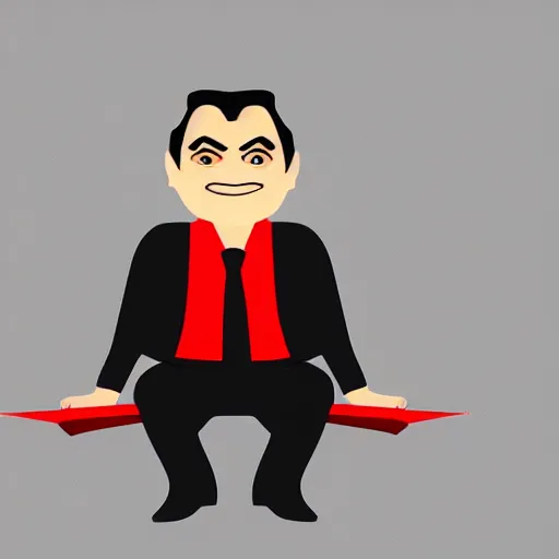 Image similar to red on white background ms paint doodle of group portrait of mr bean grey goblin looking funny looking smug - w 7 6 8