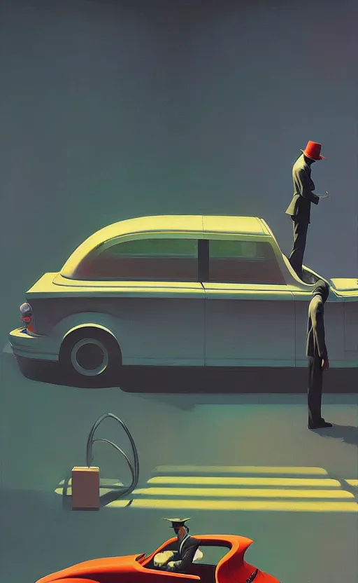 Prompt: Driving You Home ,very coherent, painted by Edward Hopper, Wayne Barlowe, painted by James Gilleard, airbrush, art by JamesJean