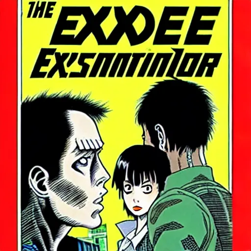 Prompt: the exterminator movie manga by junji ito