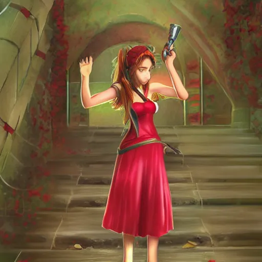 Image similar to aerith from final fantasy by afshar petros