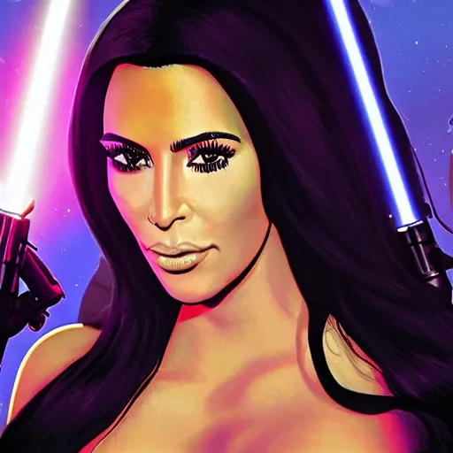 Image similar to kim kardashian in star wars as an evil sith, 8k resolution, full HD, cinematic lighting, award winning, anatomically correct