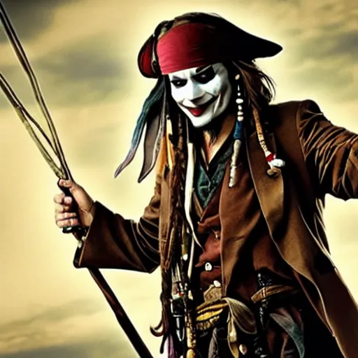 Image similar to Jack Sparrow as The Joker