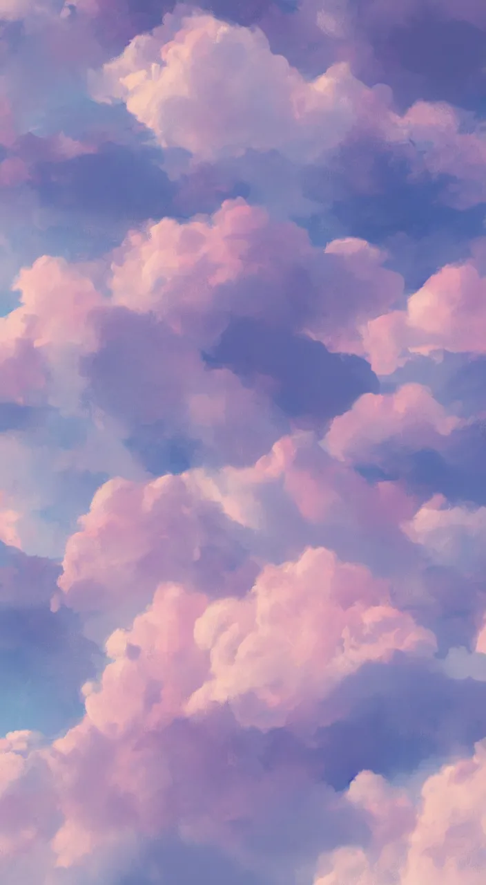 Prompt: cartoony pastel cloud wallpaper, trending on artstation