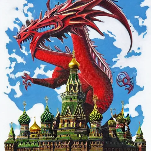 Image similar to fantasy_artwork_hyper_detailed_very_very_very_very_very_very_very_very_very_very_very_very_very_very_very_very_very of Dragon on the Red square, Moscow,