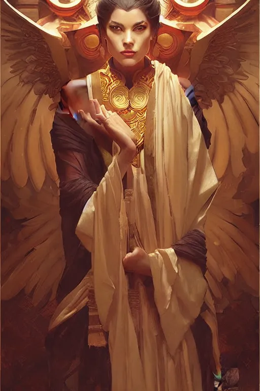 Image similar to temple, taoism, painting by greg rutkowski, j. c. leyendecker, artgerm