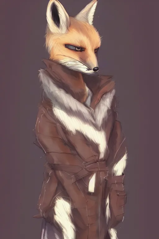 Image similar to a fox fursona, trending on artstation, by kawacy, furry art, digital art