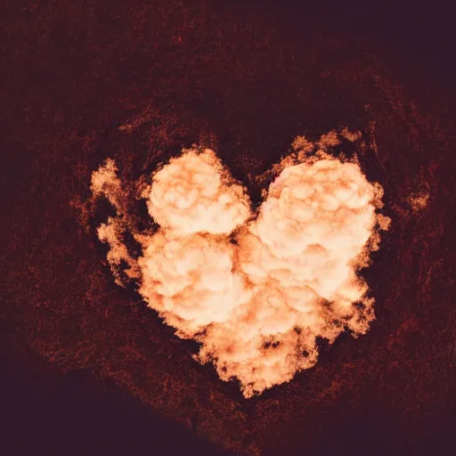 Image similar to an heart made of clouds