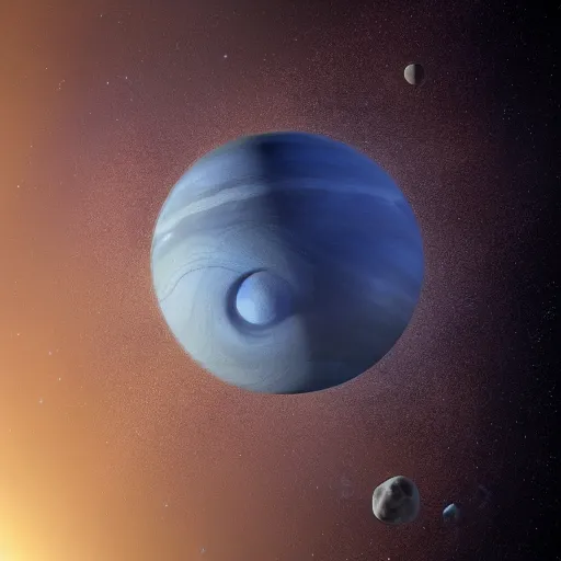 Image similar to the planet mondas, which is a name which is still disputed, is an ice giant planet in a fairly large solar system with seventeen other planets. mondas is about 1 6. 2 times bigger than earth and its gravity is about 4. 6 5 times that of earth. trending on artstation, photorealistic, 4 k, k