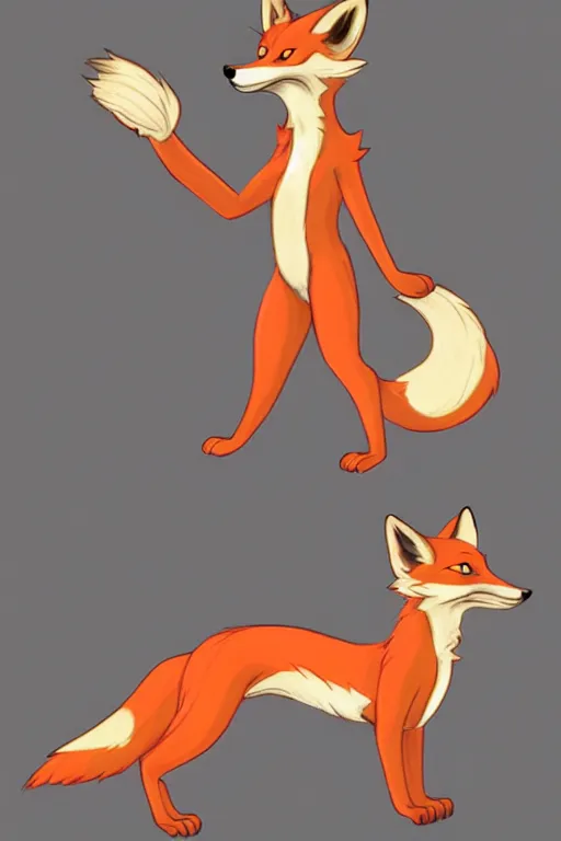 Image similar to an anthropomorphic fox, fursona!!! by don bluth, by kawacy, trending on artstation, full body