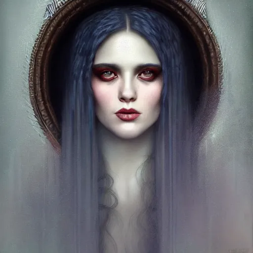 Prompt: portrait by Tom Bagshaw