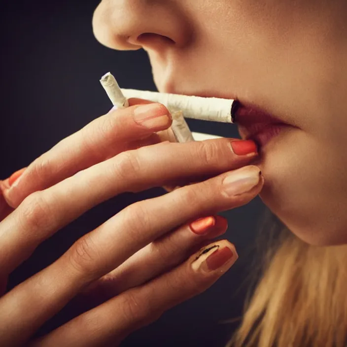 Image similar to realistic woman hand with cigarette