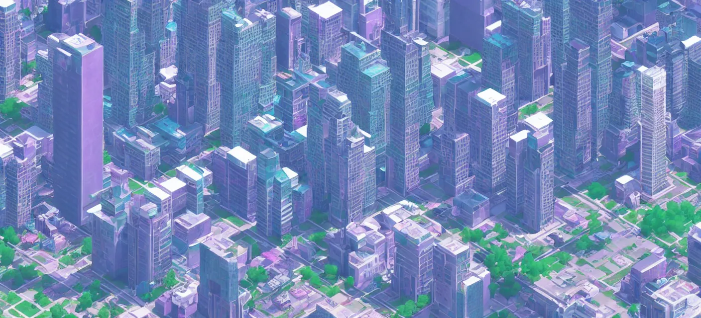 Image similar to vaporwave videogame city wallpaper, low poly, large,