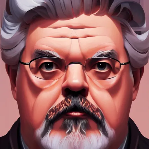 Image similar to face icon stylized minimalist george lucas, loftis, cory behance hd by jesper ejsing, by rhads, makoto shinkai and lois van baarle, ilya kuvshinov, rossdraws global illumination