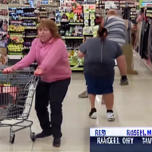 Image similar to Exhausted retail workers take out rage on elderly lady