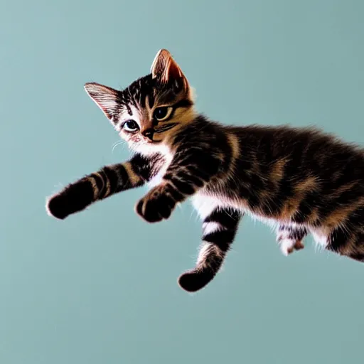 Prompt: kitten flying