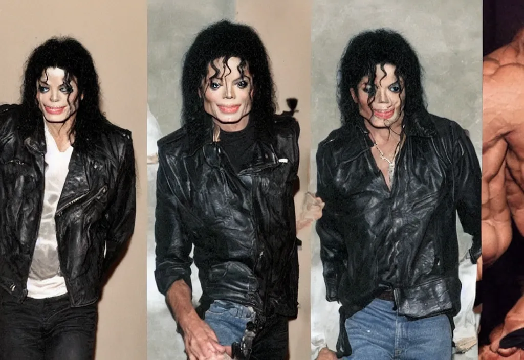 Image similar to michael jackson after years of steroid use