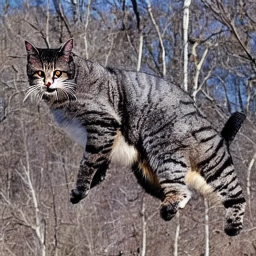 Image similar to photo of a giant flying cat