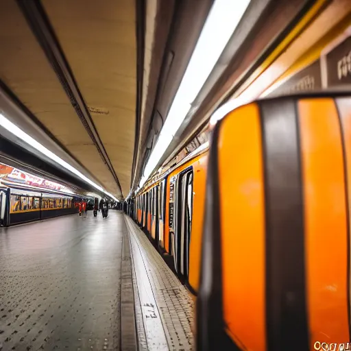 Prompt: paris metro 1980s, XF IQ4, 150MP, 50mm, F1.4, ISO 200, 1/160s, natural light