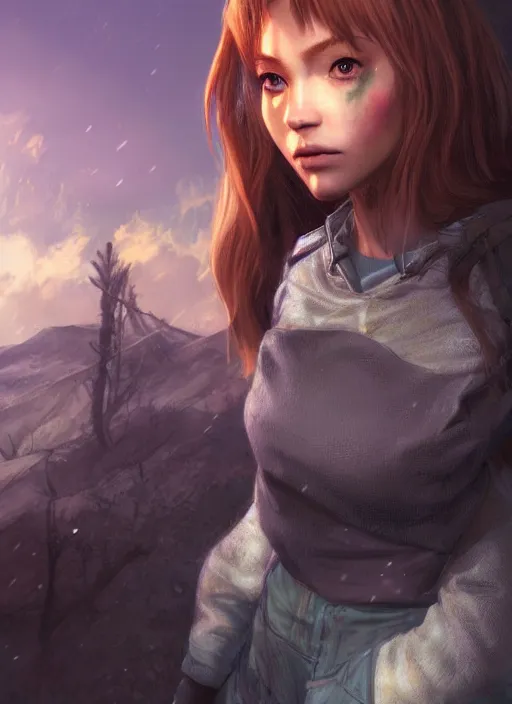 Prompt: detailed still of holo from spice and wolf in fallout, wolfgirl, detailed realistic face, digital art, by charlie bowater, by magali villeneuve, gorgeous lighting, unreal engine, movie composition