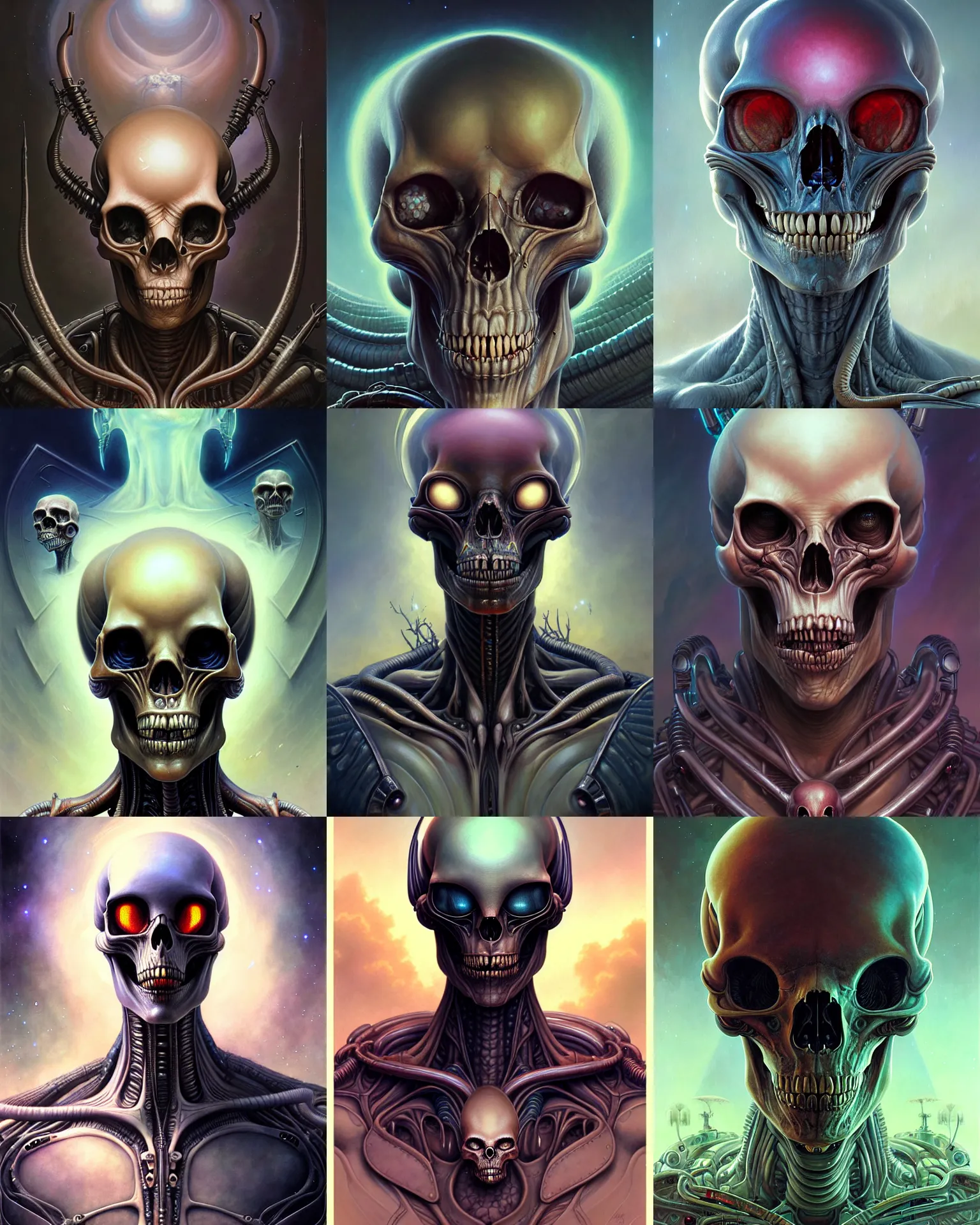 Prompt: alien skull anatomy fantasy character portrait, ultra realistic, wide angle, intricate details, blade runner artifacts, highly detailed by peter mohrbacher, boris vallejo, hajime sorayama aaron horkey, gaston bussiere, craig mullins