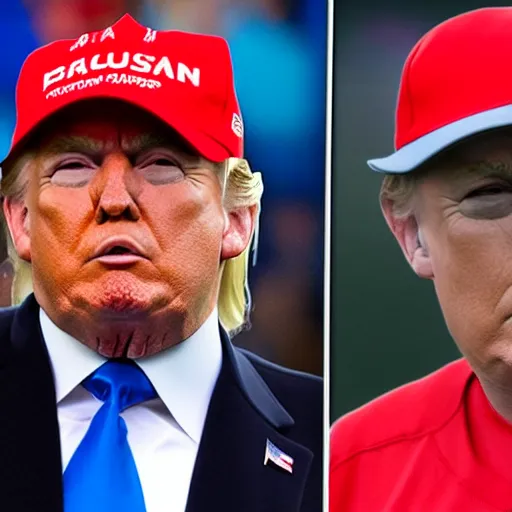 Image similar to Donald Trump in a Russian baseball uniform