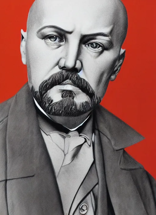 Prompt: hyper detailed portrait of lenin ulyanov by cindy sherman, color, dslr