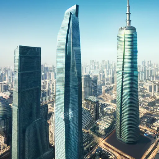 Image similar to professional photograph of very hot and muscular mark zuckerberg, gleaming skin, glowing, sparkling, on top on shanghai tower, hyper realistic, rendered in unreal 5, octane render, artstation, ambient lighting