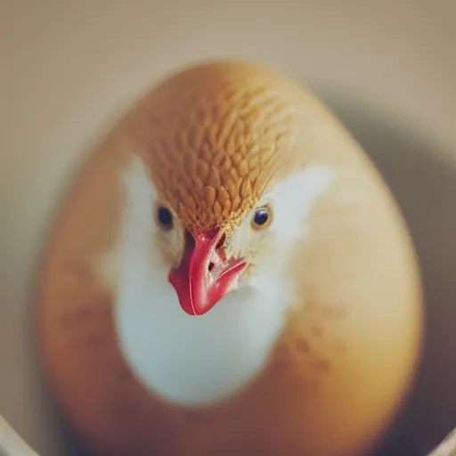 Prompt: chicken egg!!, trending on unsplash, portrait!!