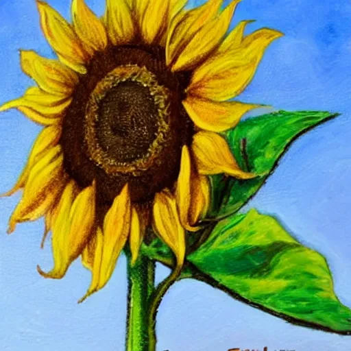 Image similar to a yodelling sunflower