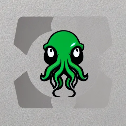 Prompt: cute cthulhu sticker art, white background cronobreaker, beeple game icon